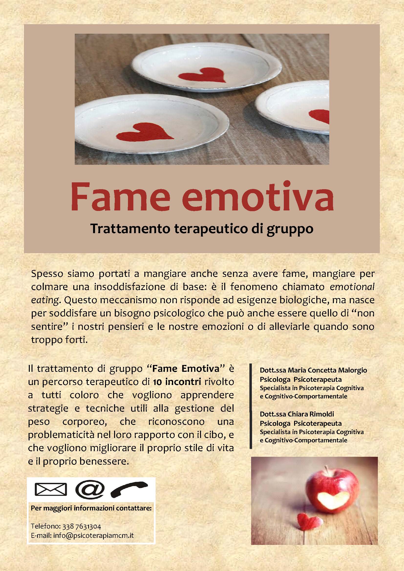 Gruppo Terapeutico sulla Fame Emotiva